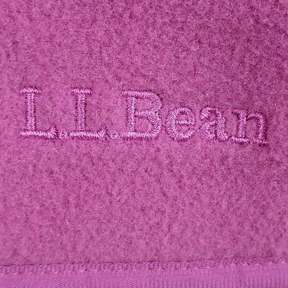 LL Bean Fleece Vest Full Zip Women’s Size Medium Ski Pockets Purple Polartec - Picture 6 of 9